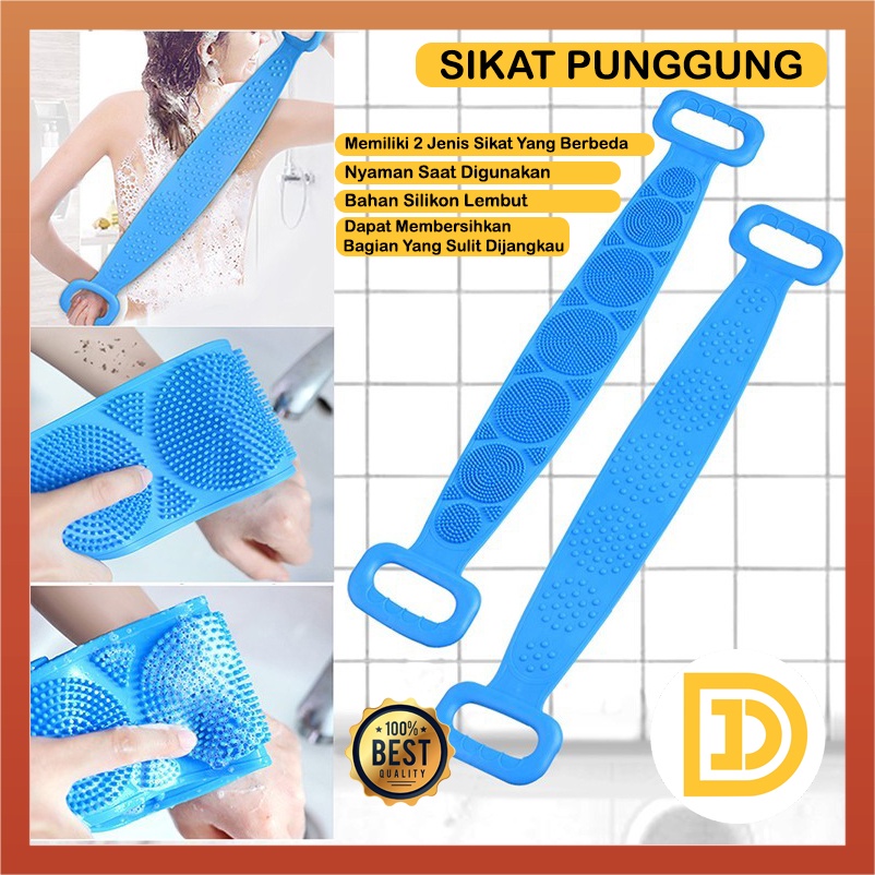 Sikat Punggung Silikon Alat Gosok Punggung Sikat Mandi Silikon Sikat Badan Silikon Pembersih Daki Ba