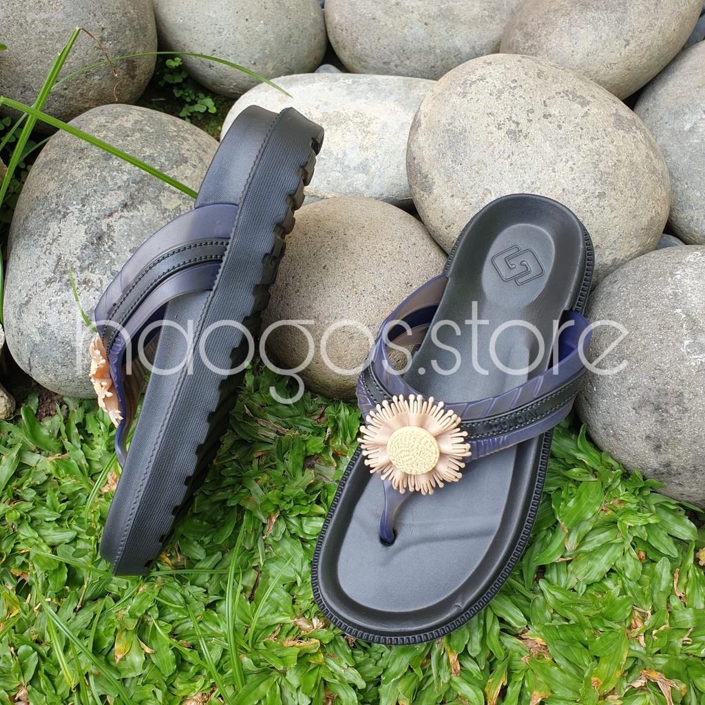 Sandal Jepit Wedges Bunga Cantik Mewah Trendy GS 613 M 36-40