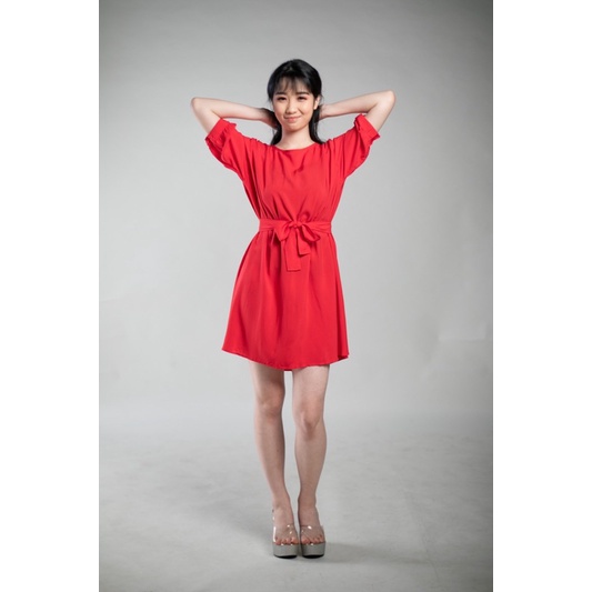 dress casual wanita special edisi christmas Gisella / dress rayon