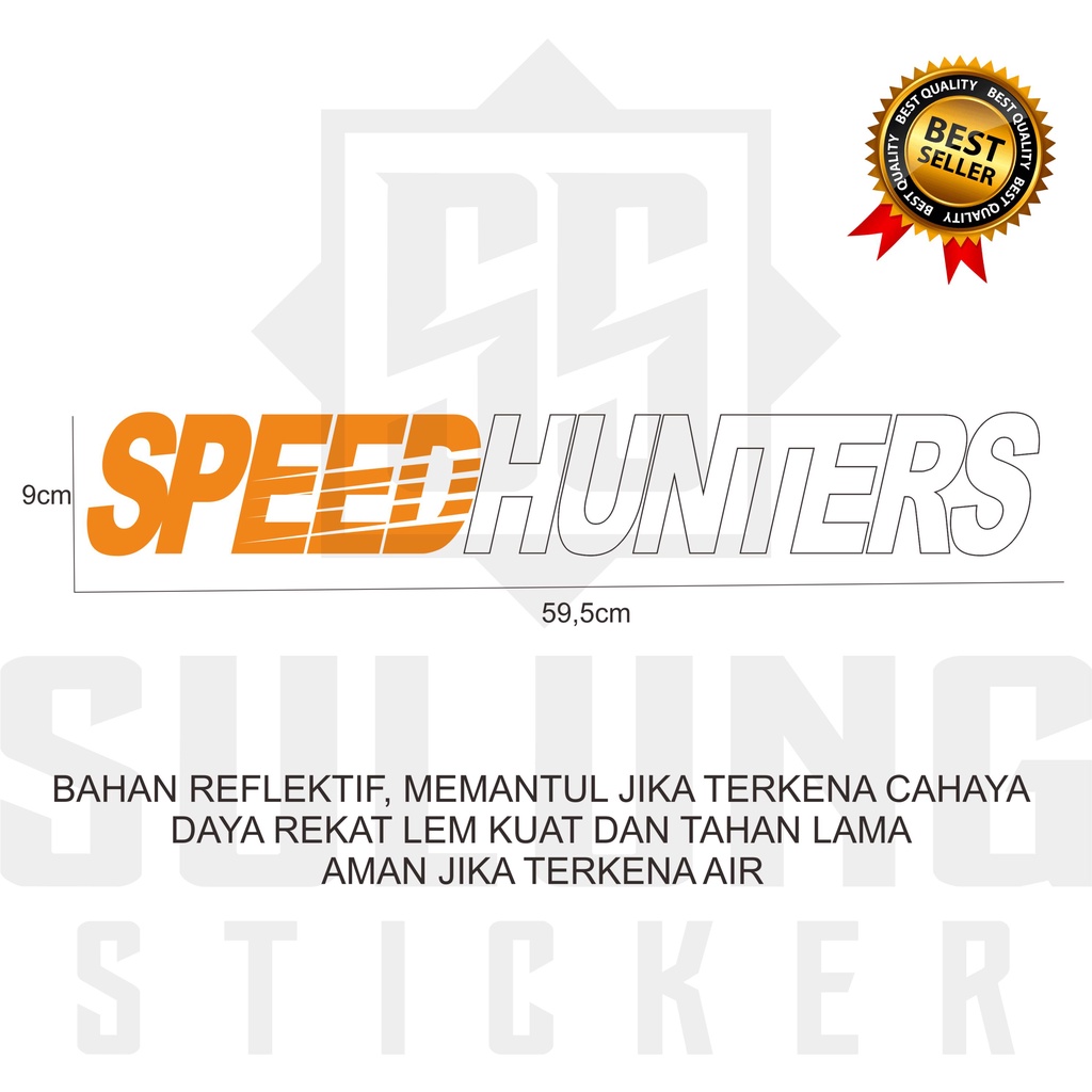 Stiker Kaca Mobil Depan Speedhunter Cutting Sticker