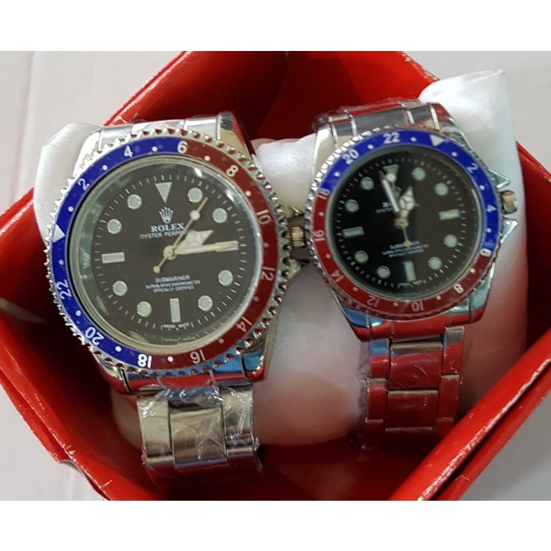 jam tangan rolex rantai 2 warna sudah sepasang