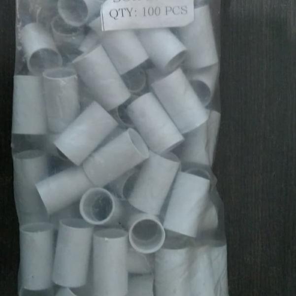 100 Buah Soket Pipa Listrik Conduit Sok Sock Socket Sambungan Lurus