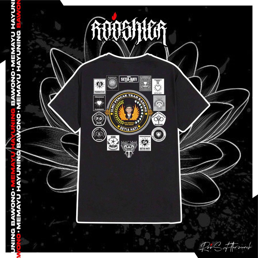 KAOS DISTRO TRAH SETIA HATI PUTU EYANG SURO  / KAOS TRAH SH TERBARU / ROOSHTER MERCH
