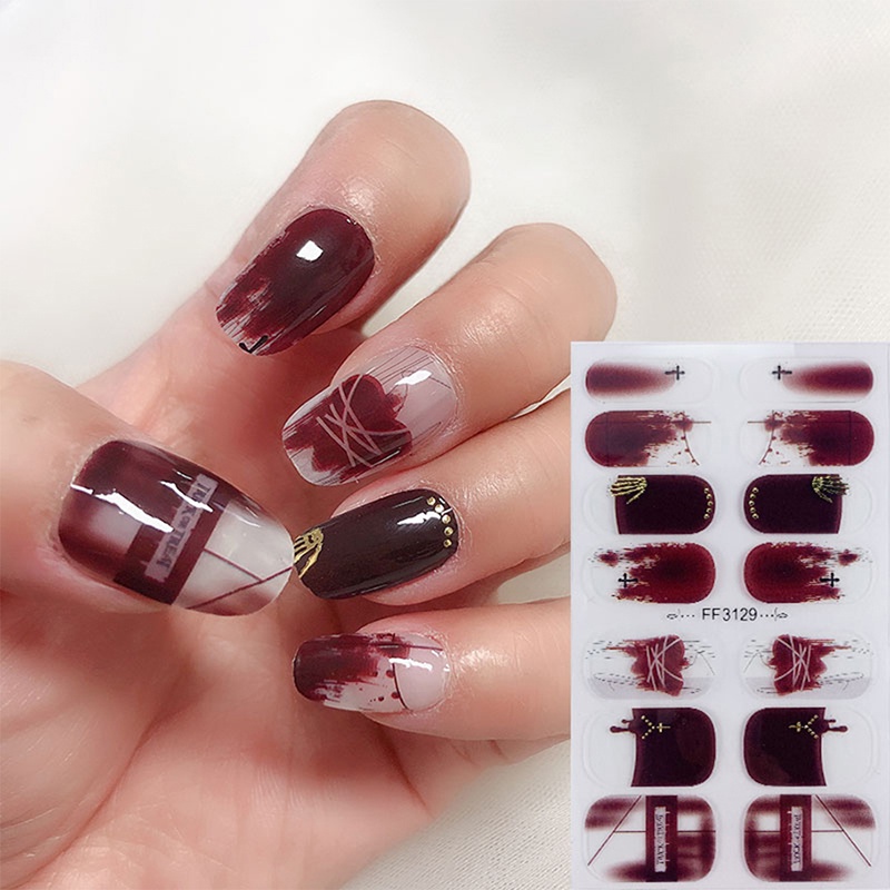 Ff Stiker Kuku 3D DIY Tahan Air Untuk Nail Art