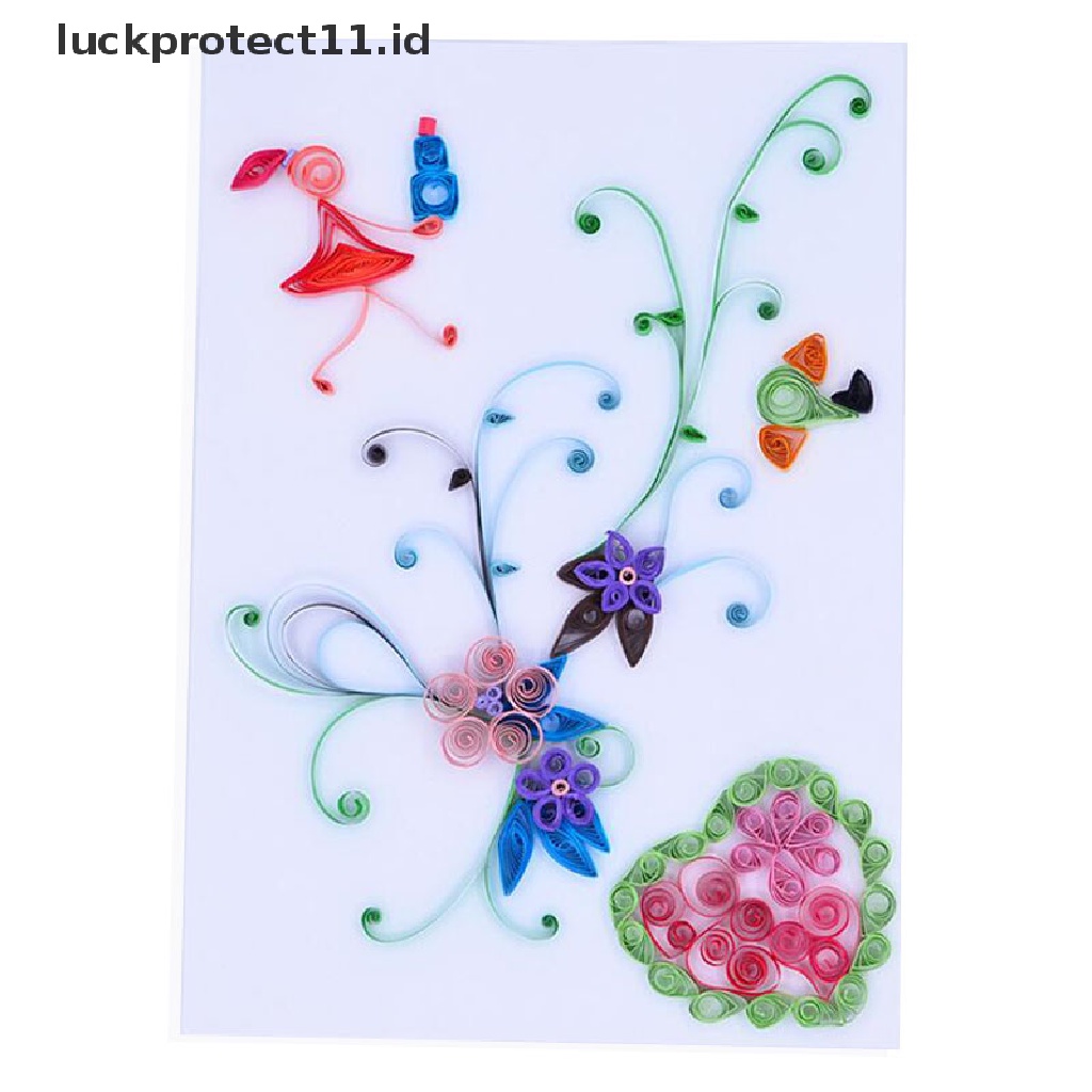 100pcs / Set Kertas Quilling Origami Motif Bintang Untuk Kerajinan Tangan DIY