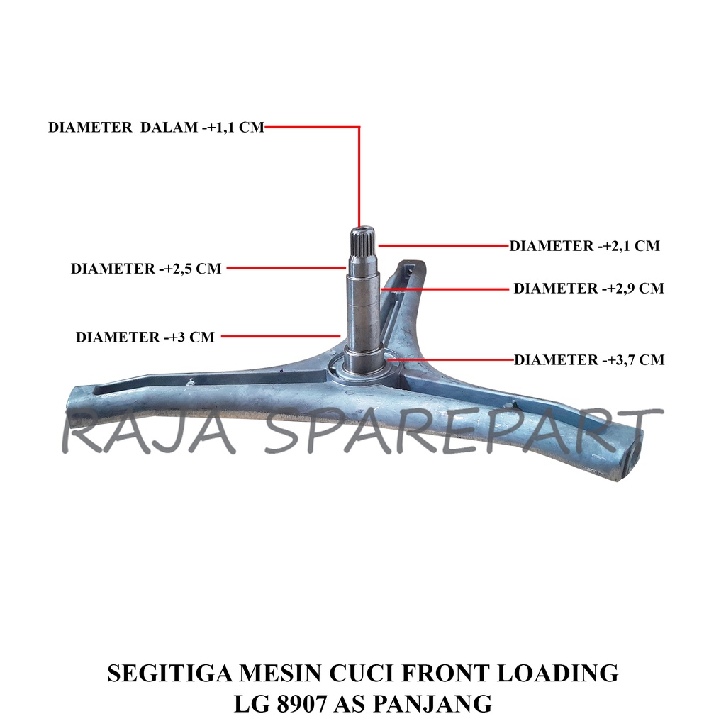 SEGITIGA MESIN CUCI FRONT LOADING LG 8907 AS PANJANG