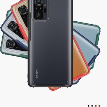 Case Redmi Note 10 | Note 10 Pro | Note 10S Frosted Anti Crack Casing - Biru, Note 10 Pro