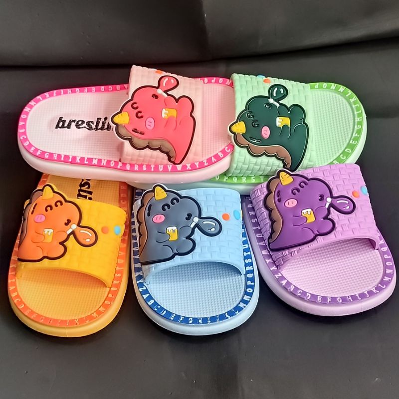 Sandal anak perempuan breslin selop import Sandal karet premium motif lucu sendal anak wanita trendy