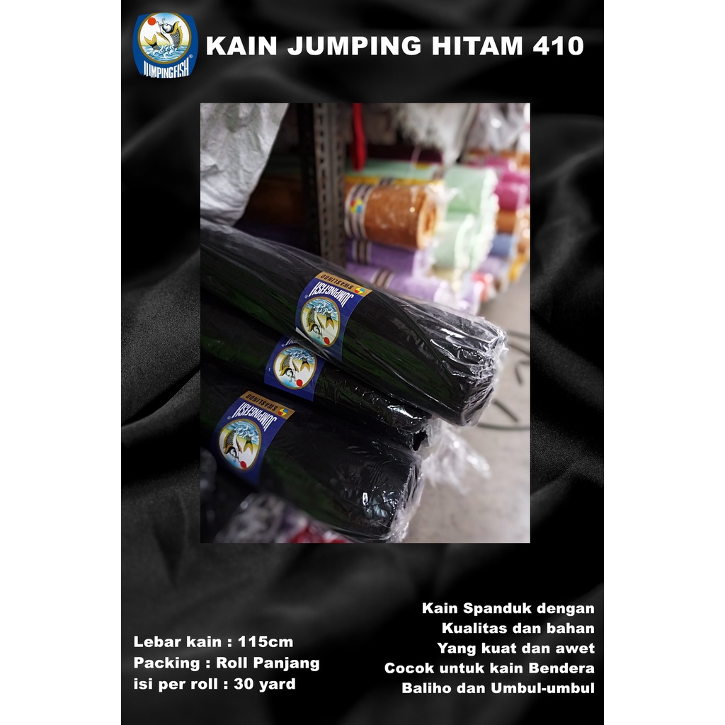 KAIN JUMPING FISH WARNA 410 (HITAM)