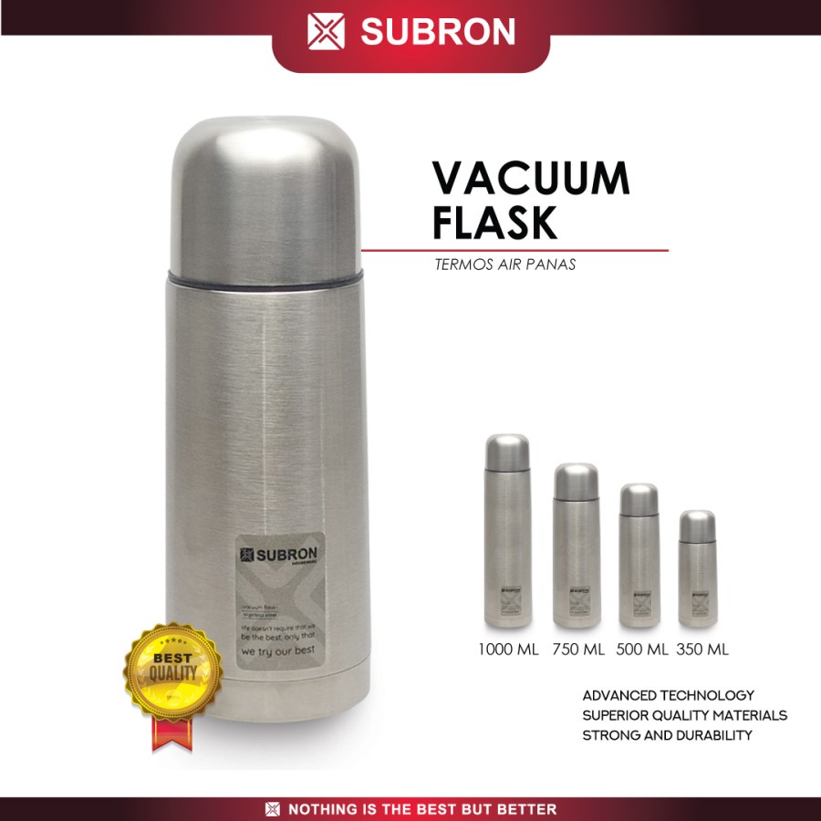 Vacuum Flask Termos Air Panas 750ML / 1000ML Stainless - SUBRON