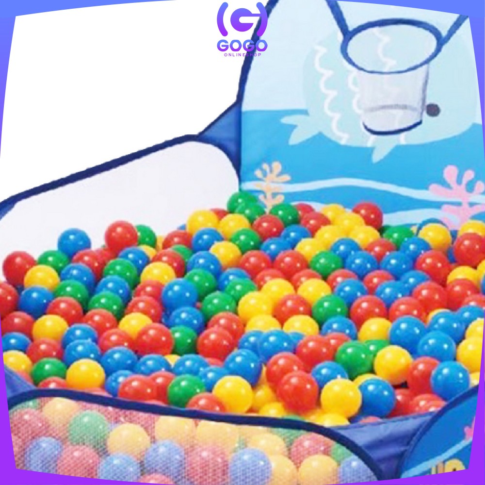 GOGO-M7 Mainan Kolam Mandi Bola 1.2m Tenda Keranjang Mandi Bola Anak + Ring Basket Hadiah Ulang Tahun