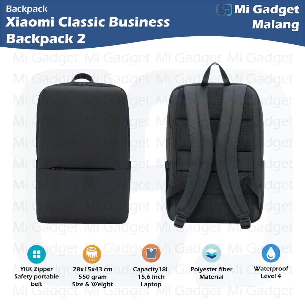 Classic Business Backpack 2 Tas Ransel Kerja Pria