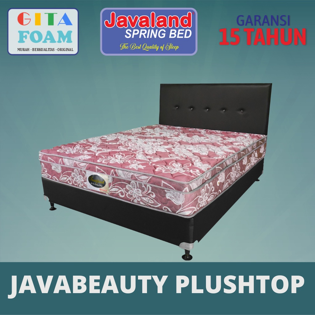 Satu Set Springbed Warna Merah Terekonomis Merk JAVALAND Seri Javabeauty Plushtop