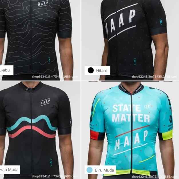 Baju Jersey Cycling Sepeda Import Premium MAAP Motif Unique II - Kuning, XL