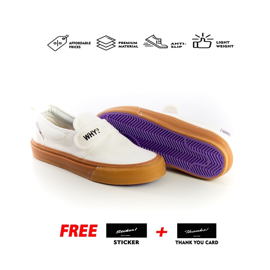 Sepatu Why Footwear - Slip On Ganciet White Gum