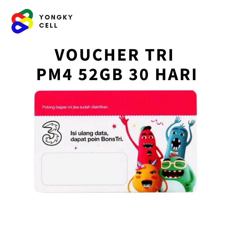 Voucher 3/Tri PM4/HAPPY 52GB
