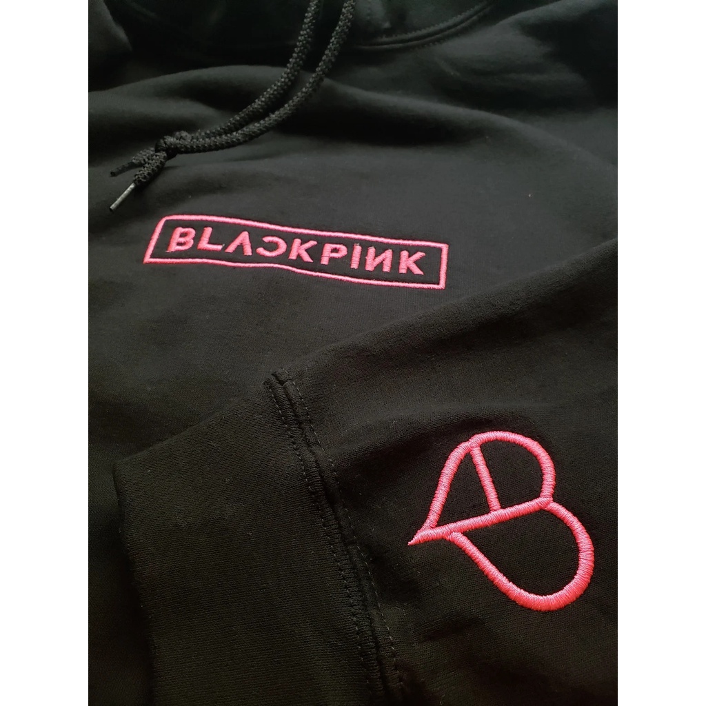 Hoodie Blackpink Merchandise Casual Logo Embroidery