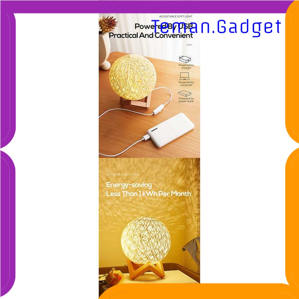 TG-LMP MShadow Lampu Tidur LED Dekorasi Bola Sepak Takraw 15 cm - XD090