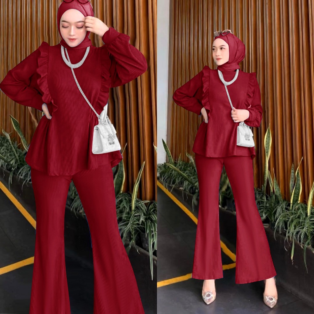 AS FASHION-COD-SETELAN MUSLIM WANITA TERBARU-STELAN HIJAB WANITA JUMBO-SETELAN OOTD KEKINIAN