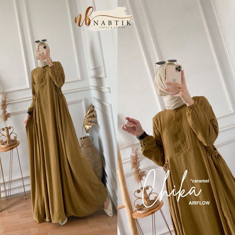 Restok lagii warna baru Neww hari ini  Gamis Cika  terbaru original by nabtik/terlaris.
