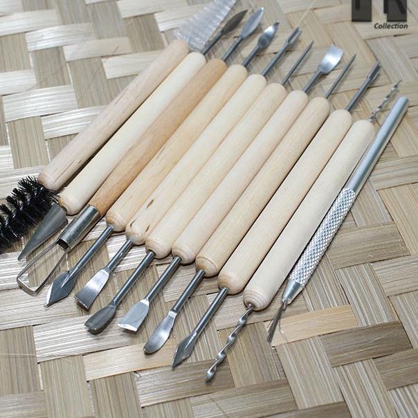 

Butsir set / Alat ukir clay / Pottery tool / Modelling tools - 11pcs.