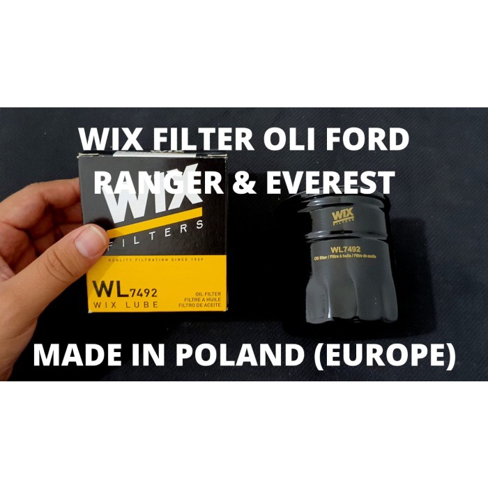 Oil Filter Filter Oli Wix Ford Ranger Everest 2.5 Wl7492