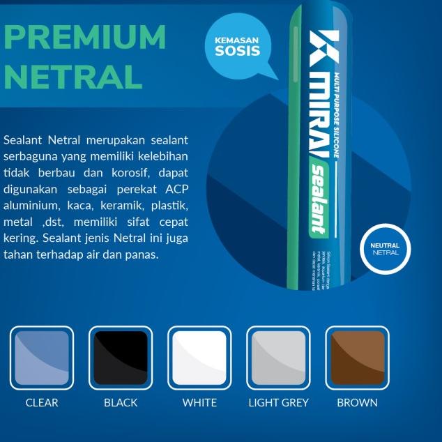 

Mirai Sealant Premium Netral Silicone Serbaguna 600ml Sosis - White,SOSIS