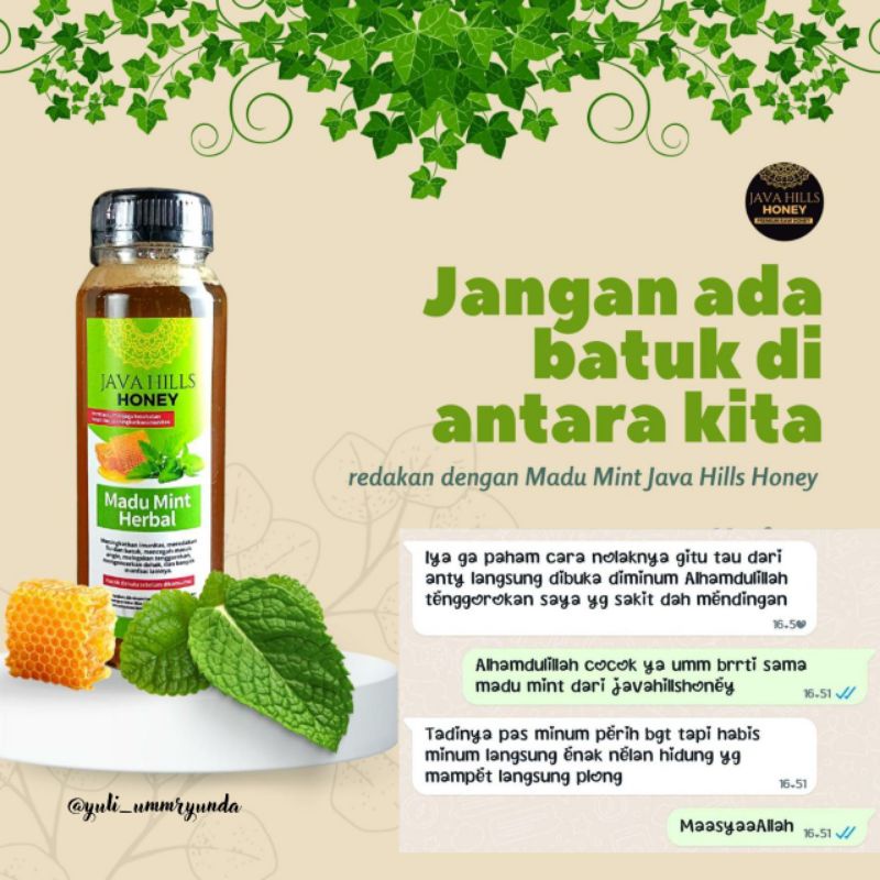 

Madu mint obat batuk flu sinus javahills honey