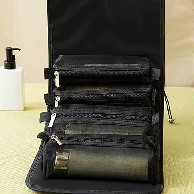 LEEGOO Tas Make Up 4 in 1 Roll Portable Organizer Make Up Pouch