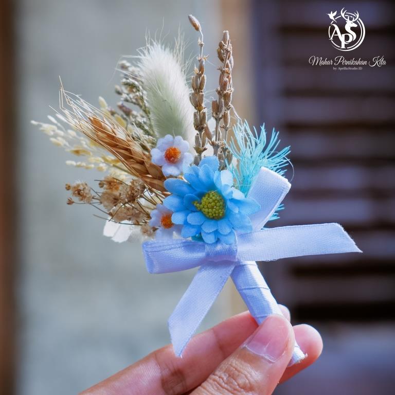 CORSAGE BUNGA JAS PENGANTIN PINK