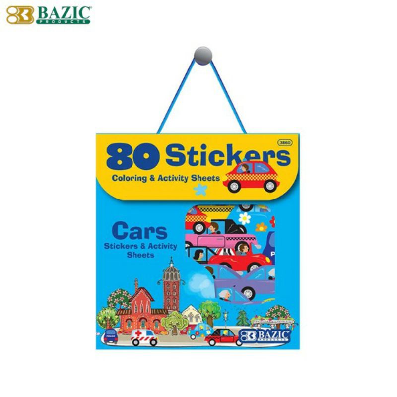 

BAZIC CAR SERIES ASSORTED STICKER 80PC/BUKU STICKER ANAK