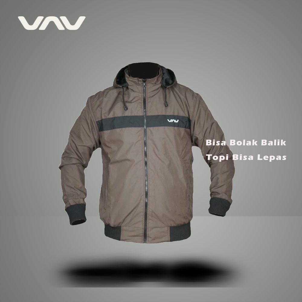 Jaket Pria Wanita Taslan Bolak Balik Antiair Waterproof Windproof Hiking Outdoor