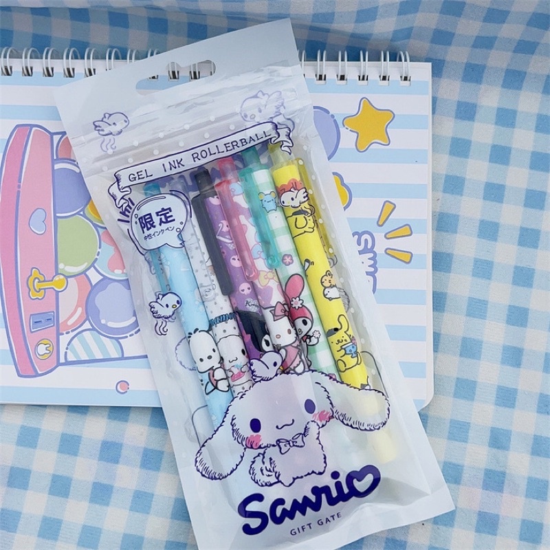 1 pcs pulpen 0.5 mm motif sanrio kucing lucu