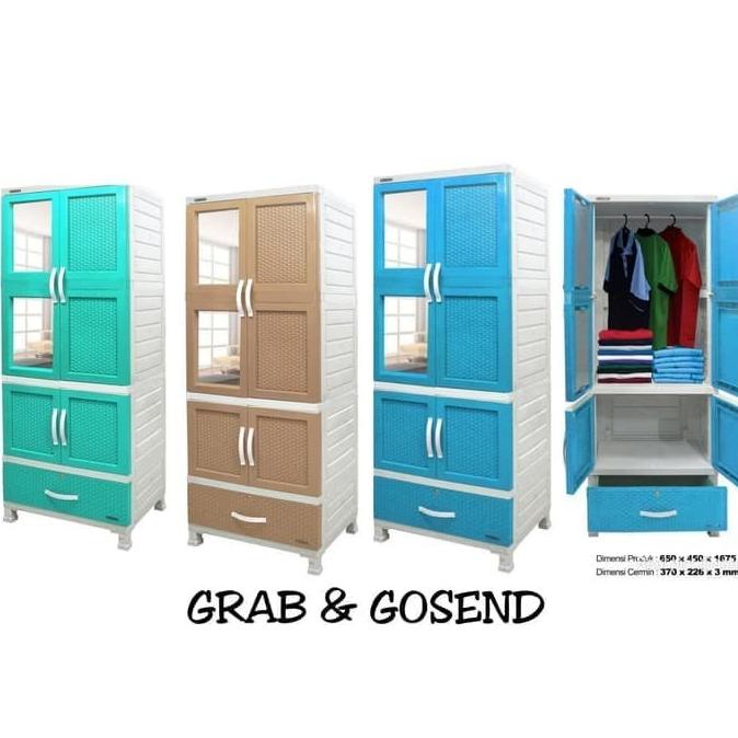 Lemari Baju Pakaian Plastik Napolly Gantungan