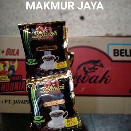 

KOPI LUWAK HITAM KOPI + GULA 25gr BUY 1 GET 1 (1 RENTENG ISI 20 SACHET)