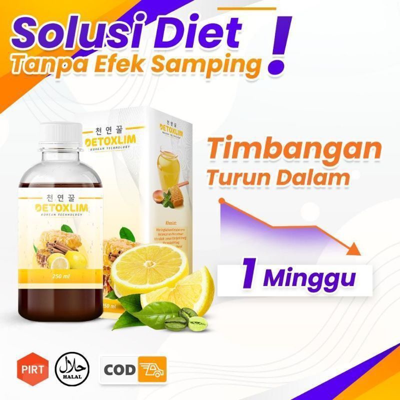 Original Madu Detoslim Diet Pelangsing Detoxlim Asli Original 100% Madu Detoxlim Penurun Berat Badan