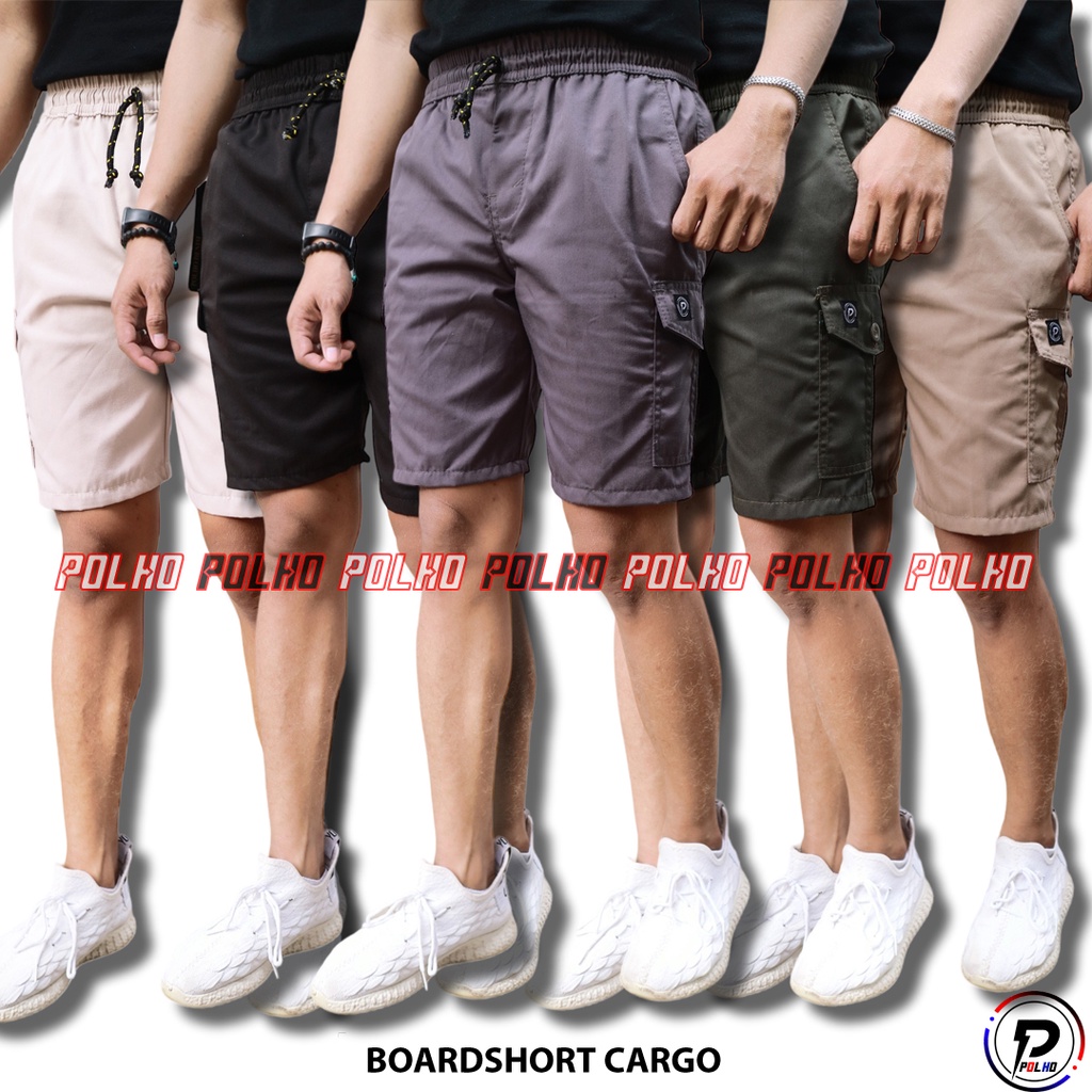 Celana Pendek Boardshort Cargo Polho Denim