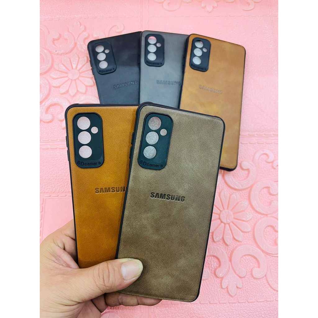 SOFT LEATHER CASE SAMSUNG GALAXY A04 A04E A04S A20 A20S A30 A30S A50 A50S  WITH LOGO EMBOSS + PROTECTOR CAMERA