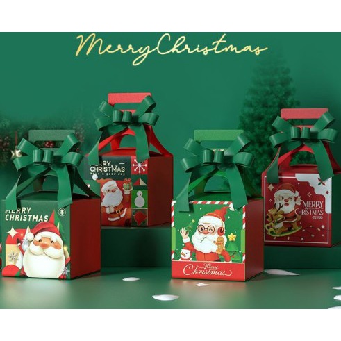 

BOX NATAL Jinjing Pita Ribbon Kotak Sovenir Hadiah Santa Paperbox Gift Natal