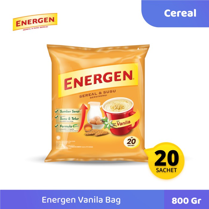 

Sereal Sereal Energen Vanila Bag @32 Gr
