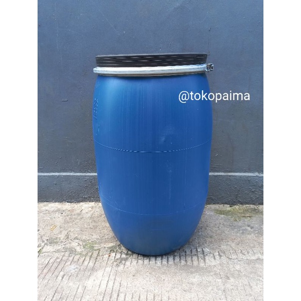 Drum Plastik/ HDPE/ Drum 120 Liter Pakai Klem