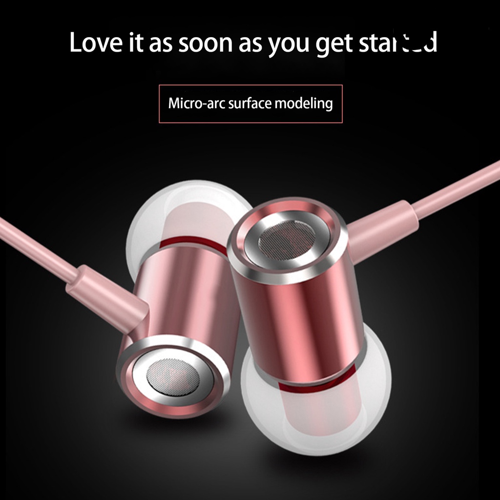 (VNEP) (Berkabel) Type-c Interface ic Inhalation Ear-type Headphones Earbud dengan Mic
