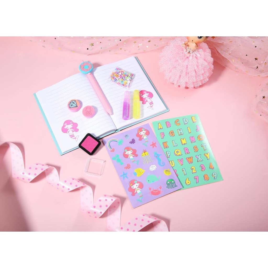 Skoola Stationery Set Alat Tulis Fancy Anak Perempuan Unicorn Cat Mermaid - Stani Staci