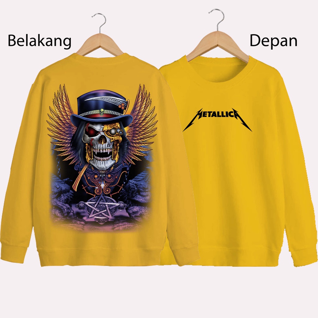 SWEATER UNISEX DB METALICA PRIA DAN WANITA SWEATER JUMBO