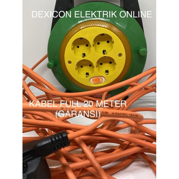 Kabel roll/ kabel gulungan/roll kabel/kabel box/colokan listrik murah - kabel 20 meter