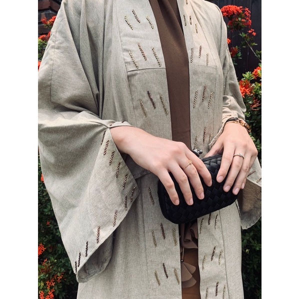 abaya azimah tanpa inner jalabiya gamis saudi  bigsize jumbo request size outer po hitam payet