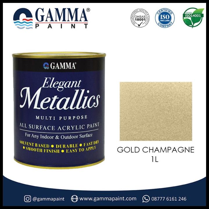Baru  Elegant Metallics - Gold Champagne - Cat Duco Metalik Nc Besi &amp; Kayu