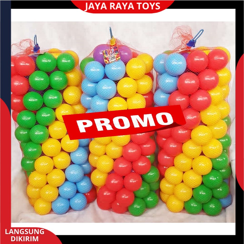 mainan anak mandi bola bolaan plastik warna warni isi 25pcs SNI best seller termurah Bahan Berkualitas