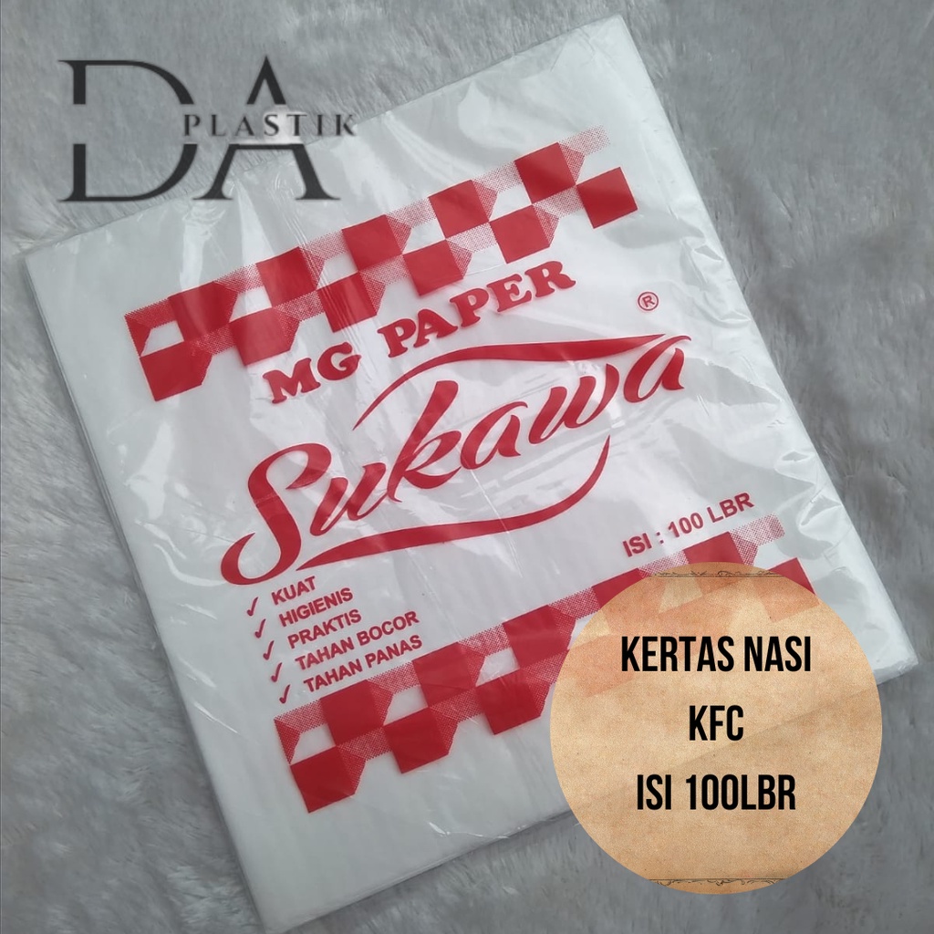 Kertas nasi kfc kertas bungkus nasi
