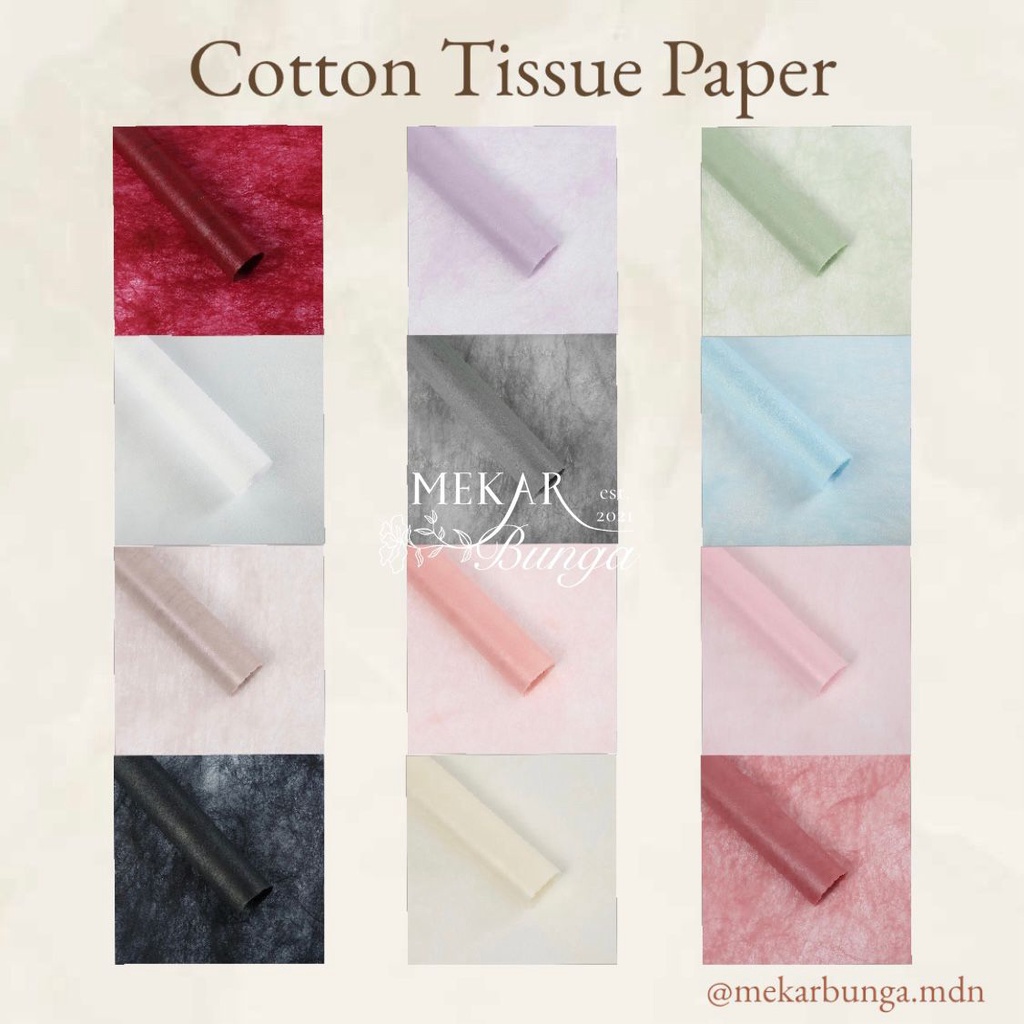 

(K 21) - Kertas Bunga Premium Cotton / Kertas Tisu Non-Woven Flower Wrapping Korean Style Kertas Buket Bunga